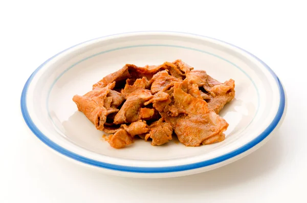돼지고기 소스튀기기 — 스톡 사진