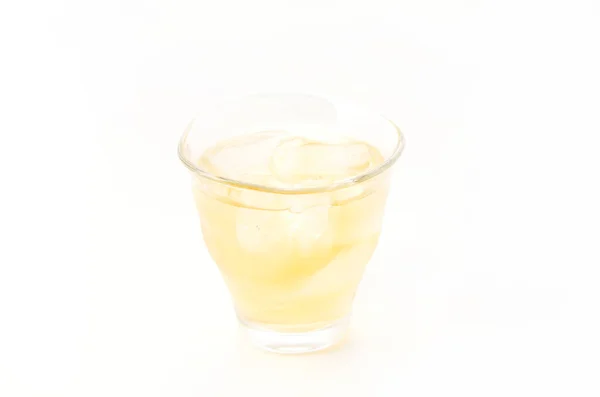 Ice Lemon Tea White Background — Stock Photo, Image