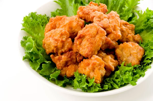 Japanisches Essen Karaage Gebratenes Huhn Nach Japanischer Art — Stockfoto