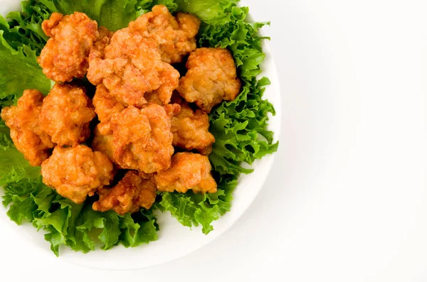 Japans Eten Karaage Gebakken Kip Japanse Stijl — Stockfoto