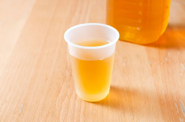 Tea Plastic Cup Table — Stock Photo, Image