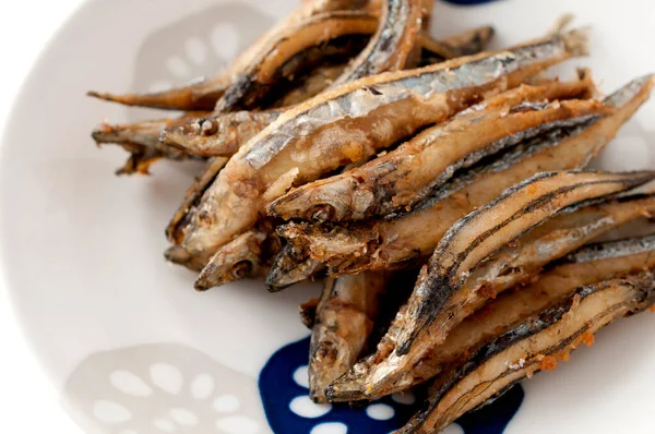 Japanese Food Kibinago Deep Fried Silver Stripe Herring — Stock Photo, Image