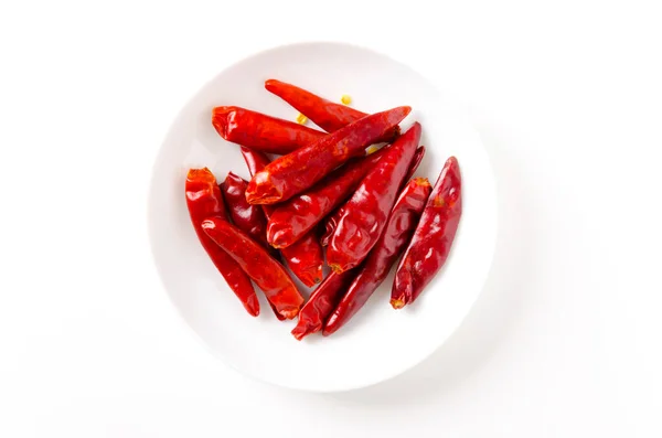 Takanotsume Red Hot Pepper Auf Weißem Hintergrund — Stockfoto
