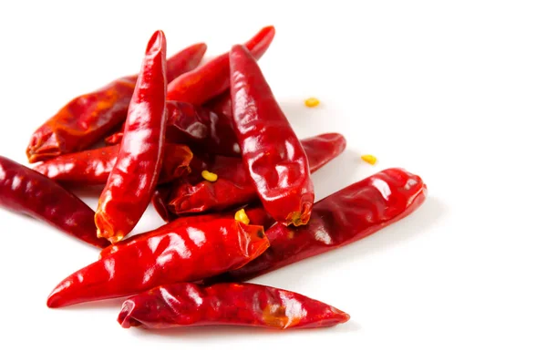 Takanotsume Red Hot Pepper Auf Weißem Hintergrund — Stockfoto