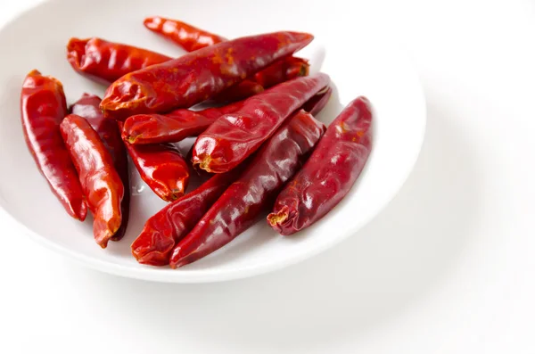 Takanotsume Red Hot Pepper Witte Achtergrond — Stockfoto
