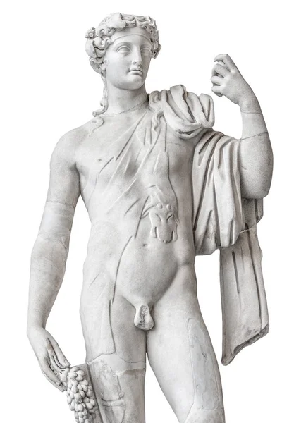 Estatua Hermoso Apolo Desnudo Aislado Fondo Blanco Roma Italia — Foto de Stock