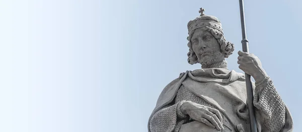 Statua Del Cavaliere Nella Cattedrale San Vito Praga Repubblica Ceca — Foto Stock