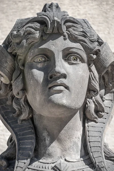 Statue Beau Sphinx Dans Centre Prague République Tchèque Portrait Détails — Photo