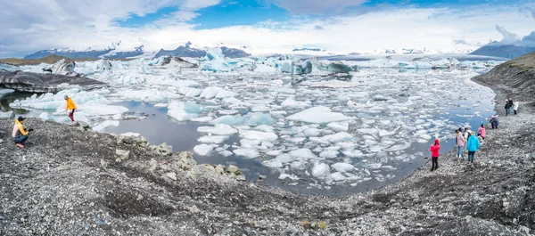 Merveilleuse Vue Sur Lagune Des Glaciers Jokulsarlon Sur Sud Islande — Photo