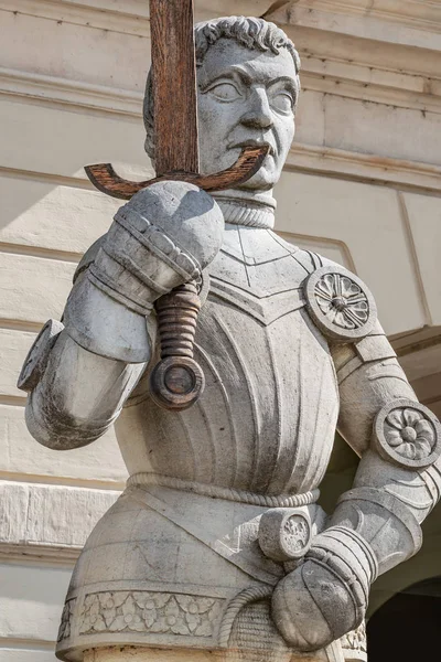 Magdeburger 罗兰骑士雕像 老市政厅 市政厅 马格德堡 萨克森 安哈尔特 — 图库照片