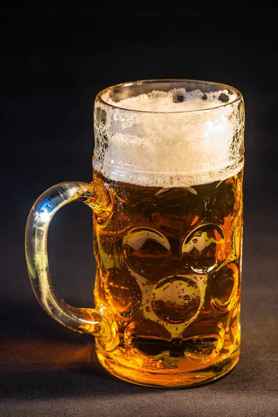 Traditional Octoberfest Bavarian Beer Big One Liter Mug Wet Walls — Stock Photo, Image