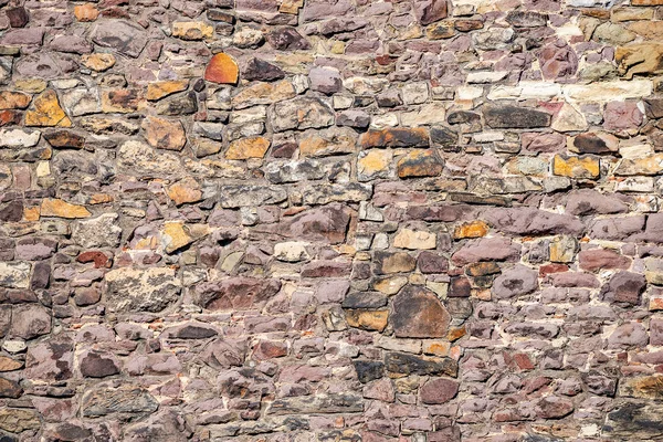 Patrón Ladrillos Piedras Pared Edad Media Magdeburgo Alemania Primer Plano — Foto de Stock