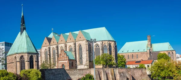 Panoramautsikt Över Maria Magdalena Kapell Sankt Petri Kyrka Och Evangeliska — Stockfoto