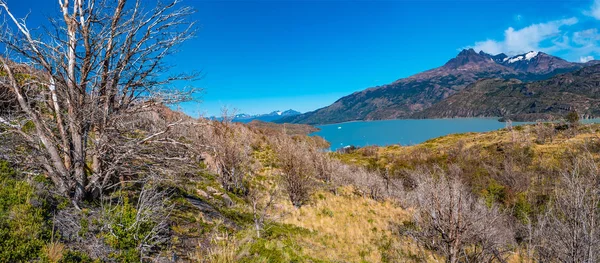 Vista Panorámica Del Parque Nacional Torres Del Paine Sus Lagunas —  Fotos de Stock