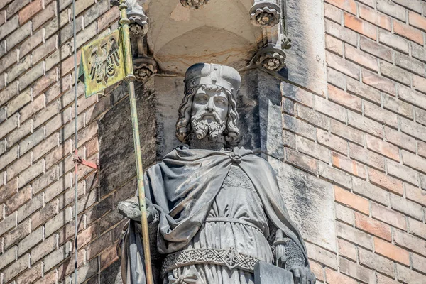 Antike Statue Des Ritters Veitsdom Prag Tschechische Republik — Stockfoto