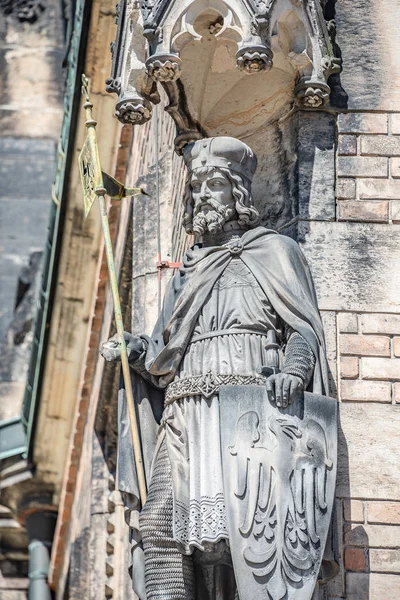 Antike Statue Des Ritters Veitsdom Prag Tschechische Republik — Stockfoto