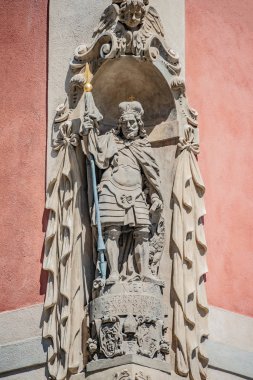 Antik heykel Knight Saint Vitus Katedrali Prag, Çek Cumhuriyeti