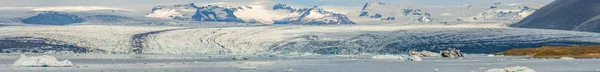 Панорамний Вид Льодовик Лагуни Jokulsarlon Півдні Ісландії — стокове фото