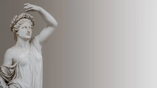 Standbeeld Van Sensuele Vrouw Van Romeinse Renaissance Tijdperk Circlet Van — Stockfoto