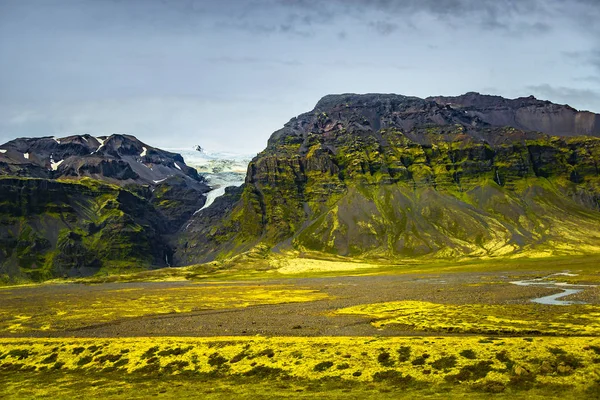 Дикость Национальном Парке Ватнайокудль Юге Исландии — стоковое фото