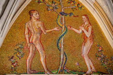 Büyük giriş porta Genesis Adem ve Eva ile İncil mahallinde