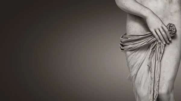 Marble body lines of young naked Roman woman of Renaissance Era — Stock Photo, Image