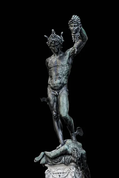 Staty av Perseus med Medusas huvud på Palace Vecchio, ISO — Stockfoto