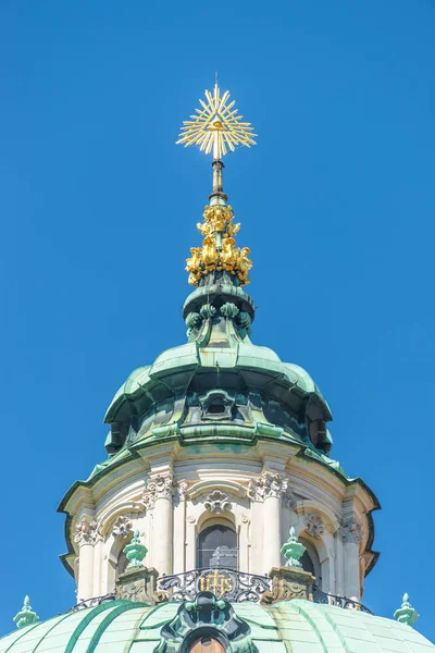 Golden Eye of Providence at the dome roof of St. Nicholas Church