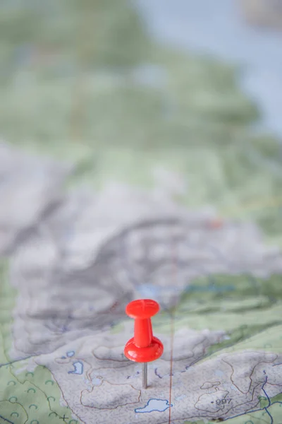 Parte del mapa topo del mundo como elemento definitivo para el éxito de trave — Foto de Stock