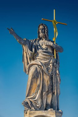 Saint ile Prag'daki Charles Köprüsü, bl, heykeli