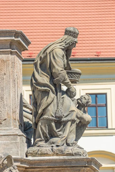 Statuen Der Mariensäule Oder Der Heiligen Dreifaltigkeit Auf Dem Hradcanske — Stockfoto