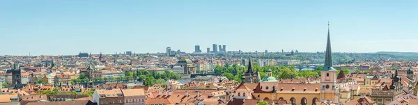 Vista Panorámica Del Hermoso Casco Antiguo Con Charles Bridge Tower — Foto de Stock