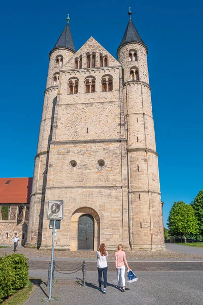 Ancient Two Towers Church Monastery Our Beloved Woman Kloster Unser — Stock Photo, Image