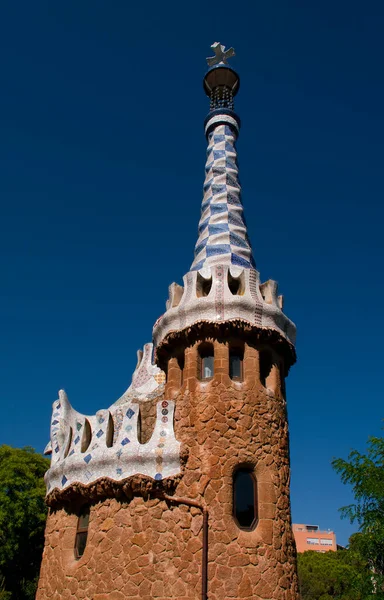 Parque Güell Barcelona Arquitectura Por Gaudí Luz Del Día Verano — Foto de Stock