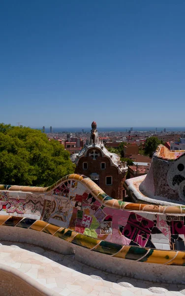 Guell Park Barceloně Architektura Gaudího Léto 2012 — Stock fotografie
