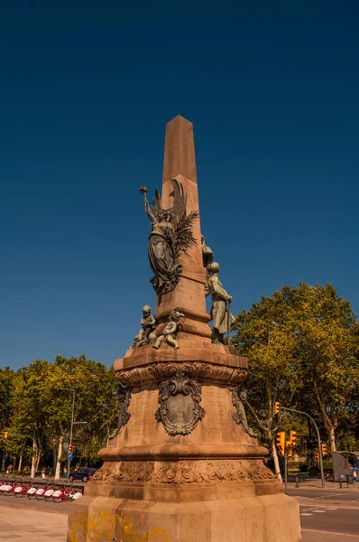 Monumento Rius Taulet Passeig Llus Companys Barcelona — Foto de Stock