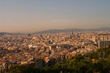 Yaz mevsiminde Barcelona kuş bakışı