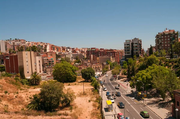 Zicht Voorstad Van Barcelona Spanje Stockfoto