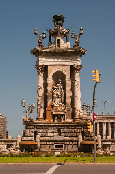 Monumento Placa Espanya Barcelona Espanha — Fotografia de Stock