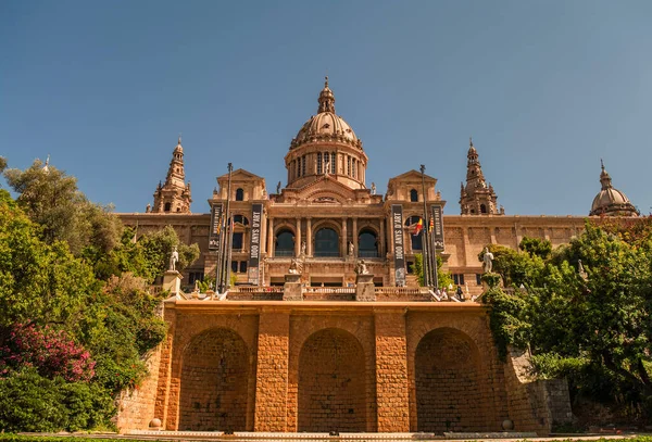 Národní Muzeum Umění Katalánska Barceloně Španělsko Léto 2012 — Stock fotografie