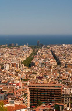 Yaz mevsiminde Barcelona kuş bakışı