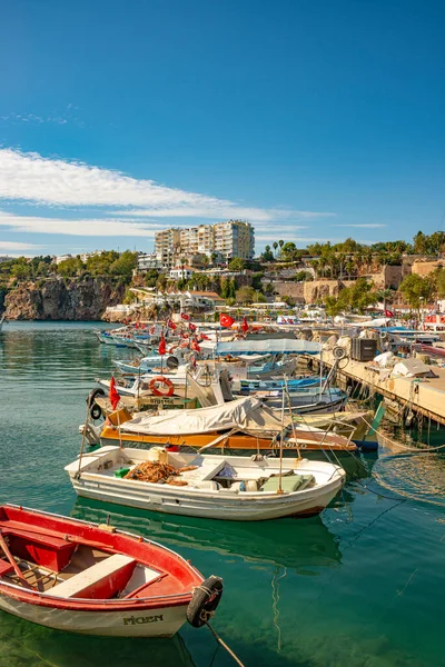 Utsikt Över Medelhavet Havskust Berg Strand Och Resort Hotell Antalya — Stockfoto