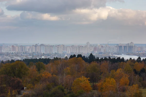 Blick Auf Den Stadtpark Und Die Stadt — Stockfoto