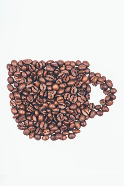 Kaffekopp Gjord Kaffebönor — Stockfoto