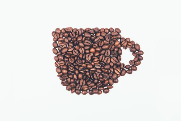 Κούπα Καφέ Από Κόκκους Καφέ — Φωτογραφία Αρχείου