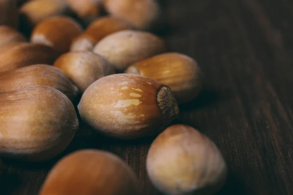 Montón Nueces Avellanas Nueces Enteras Macro Foto — Foto de Stock