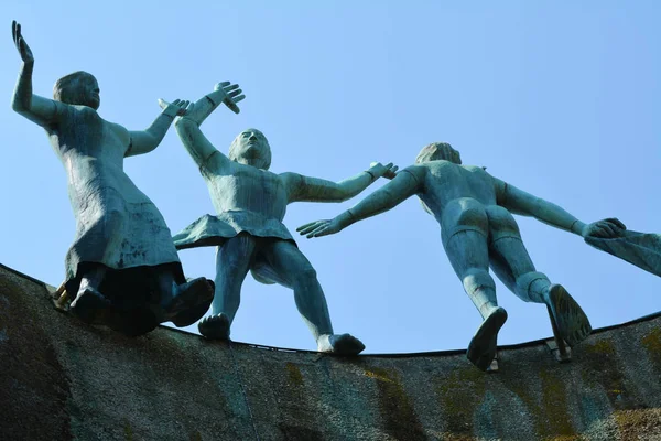 Denkmal Beinhaus Für Partisanen Auf Certosa Monumentalen Friedhof Bologna Emilia — Stockfoto