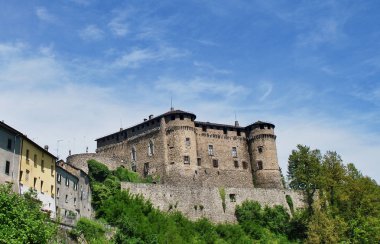 Castle of Compiano, Parma, Emilia Romagna, Italy - May 12 2012. clipart