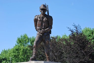 Ulusal Alpini Derneği - Uboldo, Varese, Lombardiya, İtalya, 23 Haziran 2018 heykeli.