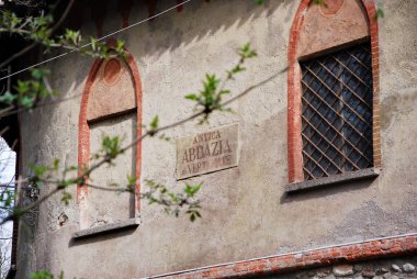 Vertemate - eski Abbey Vertemate con Minoprio, Como, Lombardiya, İtalya, 18 Mart 2017
